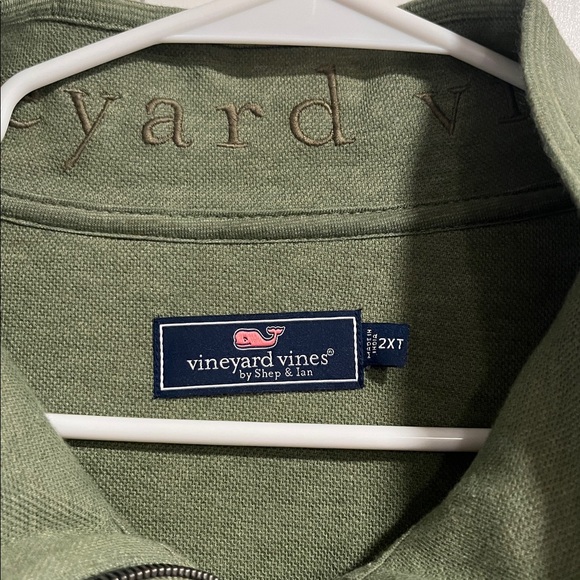 Vineyard Vines Saltwater Quarter Zip in Green Size 2XT - Picture 4 of 7